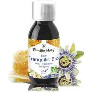 Био сироп с пчелен мед  - пасифлора  - глог / Спокоен сън | Elixir Tranquilis Bio Miel Passiflore Aubépine 125 ml Famille Mary