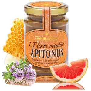 L’Élixir vitalité Apitonus / Апитонус витален еликсир с пчелно млечице  - прополис и пчелен мед от мащерка  - 230 g Famille Mary