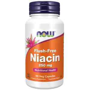 Flush-Free Niacin (Недразнеща форма на Витамин B-3) 250 МГ - 90 Капсули NOW