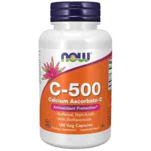 Vitamin C-500 Ascorbate - 100 веган капсули NOW