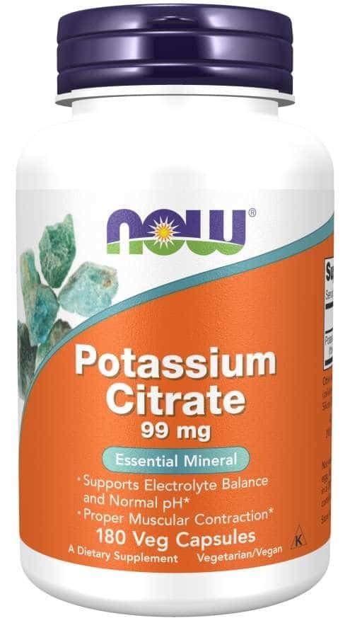 NOW - Potassium Citrate 99 mg - 180 Capsules