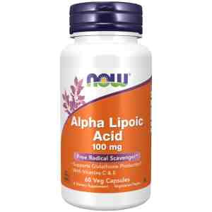 Алфа липоева киселина | Alpha Lipoic Acid 100 МГ - 60 Капсули NOW
