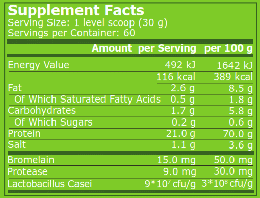 PLANT PROTEIN - NATURAL CHOCOLATE - 1816 g | PURE NUTRITION - Image 2