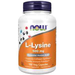 L-Lysine 500 mg - 100 капсули | NOW