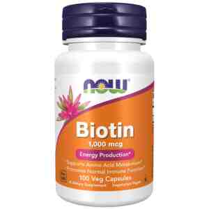 Biotin (Витамин B-7) 1000 МКГ - 100 капсули | NOW