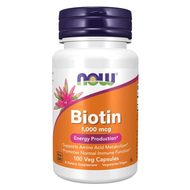NOW - Biotin (Витамин B-7) 1000 МКГ - 100 капсули