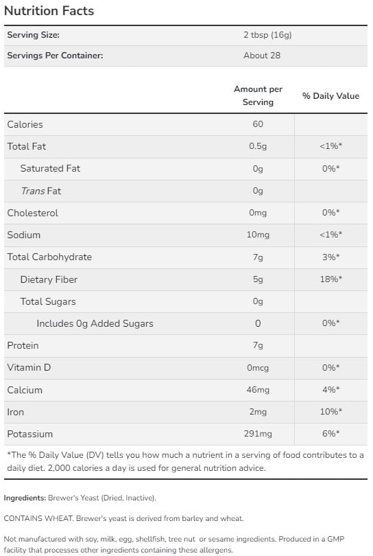 Brewers Yeast Powder - 454 g | NOW - Image 2